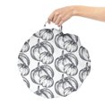 thumbnail image 2 of Pumpkin Round Floor Cushion with Handle, Hand Drawn Harvesting Vegetables Agriculture Farming Sketch Style Art Print, Decorative Pillow for Living Room & Dorms, 18" Round, Grey and White, by Ambesonne, 2 of 4