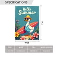 thumbnail image 2 of Hello Summer Garden Flag Double Sided Polyester Decorative Yard Art with Cute Duck in Sunglasses Floral Shirt Surfboard Design 12.5 x 18 Inch Outdoor Seasonal Decor for Patio Lawn Backyard#28031, 2 of 6