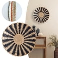 thumbnail image 2 of Yeetfub Clearance Pink Peel and Stick Tile Bohemian Ethnic Circular Wall Decoration Homestay Living Room Woven Hanging Decorations Cattail Woven Bedroom Background Wall Decoration, 2 of 7