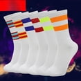 thumbnail image 2 of Calcetines de algodón de otoño e invierno para hombre, calcetines casuales de media caña, calcetines de moda de estilo coreano, calcetines de rayas, calcetines deportivos de felpa, 2 of 6