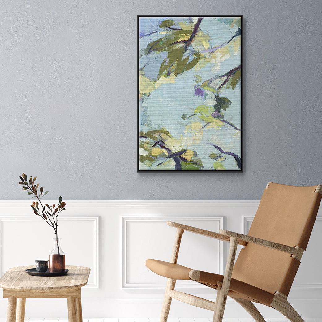 Aqua Sky Framed Premium Gallery Wrapped Canvas - Ready to Hang - 17 x 25 - Black Floating Frame