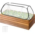 thumbnail image 1 of 45x22x16 Garden Row Accelerator Plants Cover - Pop Up Raised Garden Bed Vegetable Rows Plant Protector,Insect Bird Barrier Plant N, 1 of 7
