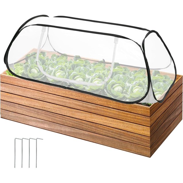 45x22x16 Garden Row Accelerator Plants Cover - Pop Up Raised Garden Bed Vegetable Rows Plant Protector,Insect Bird Barrier Plant N