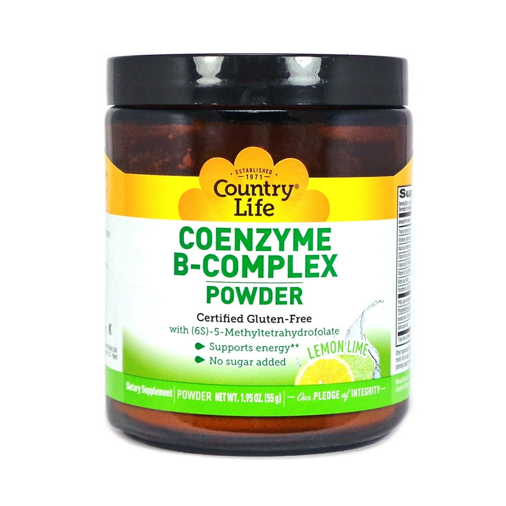 Country Life Coenzyme B-Complex Powder Lemon Lime - 1.95 Oz. - Walmart ...