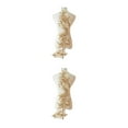 thumbnail image 2 of maskred Style With Elegant Lace Dress Applique Beautiful Florals Applique Patch Gold 2Set, 2 of 6