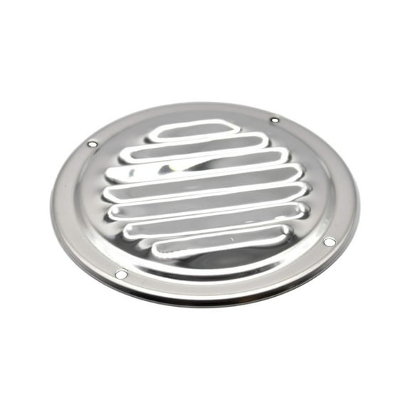 MARINE CITY Round Louvered Vent, 304 Grade Stainless Steel, 4 Inches, Durable and Weather-Resistant, for Kitchen, Bathroom, Study Room, Roofing, Soffit Vents, Yachts, Caravan Pack of 1