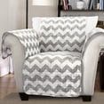 thumbnail image 2 of Lush Decor Chevron Furniture Protectors, Taupe Arm Chair, 2 of 2