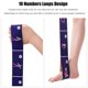thumbnail image 4 of Bandas elásticas de resistencia XCF para ejercicios latinos pilates yoga estiramientos entrenamiento de fitness y baile morado oscuro, 4 of 4