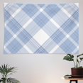 thumbnail image 5 of Light Blue And White Plaid Wall Tapestry 40"x60" Lightweight, Wrinkle-Resistant Hanging Blanket for Bedroom Living Room Decor, 5 of 6