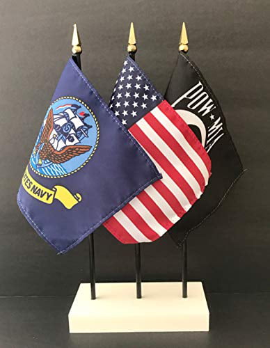 Details about   Ohio State & USA Police Blue 4"x6" Flag Desk Set Table Stick Gold Base 