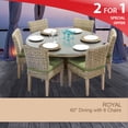 thumbnail image 2 of Royal Vintage Stone 60 Inch Outdoor Patio Dining Table With 6 Chairs, 2 of 6