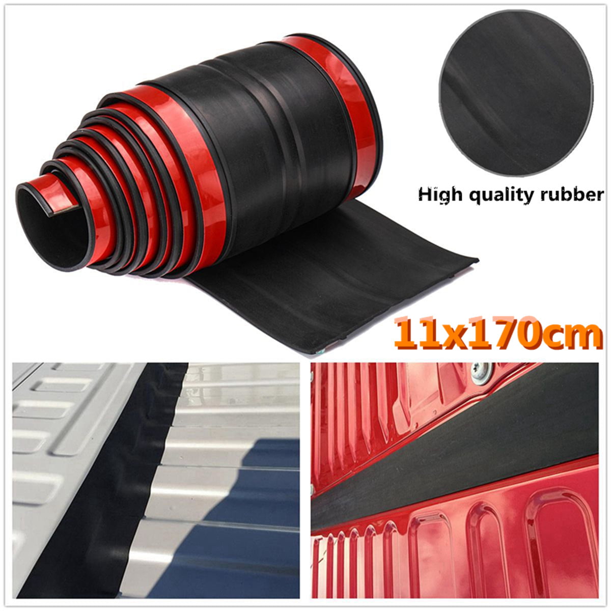 67x4 inch Rubber Pickup Truck Bed Tailgate Gap Cover Filler Seal Shield Cap 