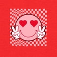 thumbnail image 3 of Wild Bobby Cute Trippy Peace Heart Valentine's Day Peace Hipster Vibes Men Tee, 3 of 6