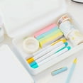 thumbnail image 5 of Clear Plastic Pencil Box Crayon Pen Storage Box Marker Pen for Case Stackable, 5 of 15