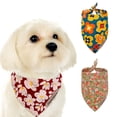 thumbnail image 5 of Pet Bandana - Adjustable Size Triangular Shape - Breathable Comfortable to Wear - Soft Cute Floral Print Dog Cat Collar Scarf for Small Medium Pets, 5 of 8