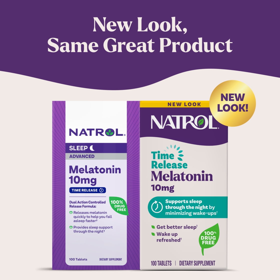 Natrol Melatonin 10 mg, Advanced Sleep Time Release Melatonin Supplement to Support Sleep Through the Night and Minimize Wake-Ups, 100 Tablets, Up to a 100 Day Supply