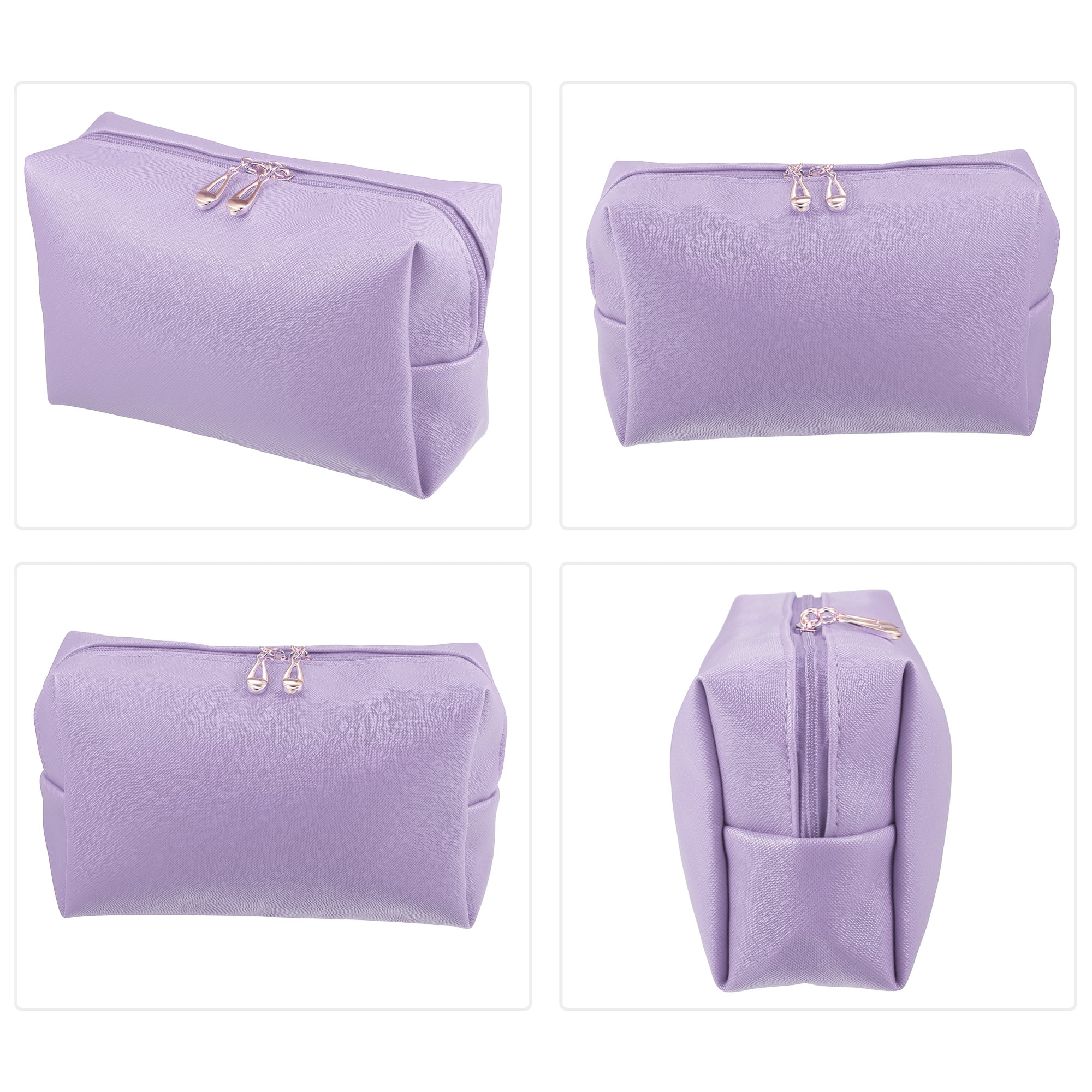 Unique Bargains 1 Pcs Makeup Bag Cosmetic Travel Bag Waterproof PU
