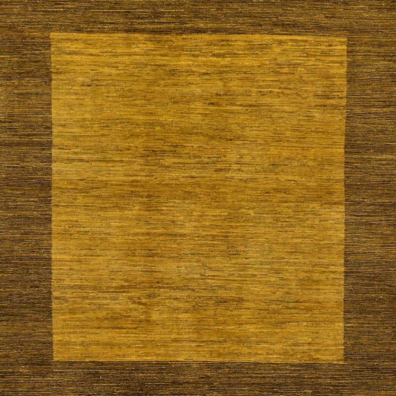 Ahgly Company Indoor Square Abstract Dark Orange Abstract Area Rugs, 4' Square
