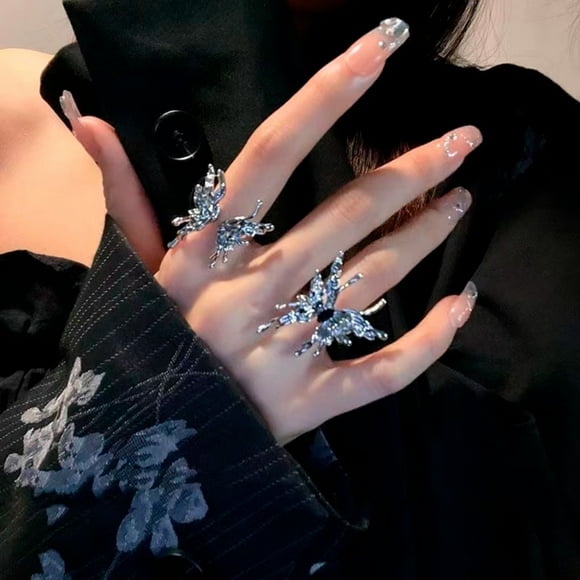 Advanced Liquid Butterfly Open Ring Female Student Fashion Cool Personality Index Finger Ring