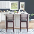 thumbnail image 3 of Linon Healy 25" Counter Stool, Espresso with Dark Brown Fabric, 3 of 9