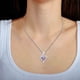 thumbnail image 1 of Collar con Colgante Bicolor con Incrustaciones de Corazón "Amor de Madre", Cadena Ajustable, Joyería de Moda, Regalo para Mamá, Elegante Regalo para El Día de La Madre., 1 of 3