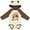 Natural & Brown w Ears, variant on Inktastic My Grandma Loves Me- cute owl family Boys or Girls Long Sleeve Baby Bodysuit