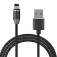 thumbnail image 1 of Cable de carga magnético 3 en 1 Cable de carga rápida múltiple para iOS Android Tipo C (negro), 1 of 11