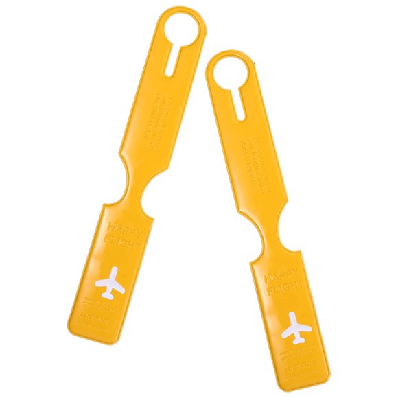 NUOLUX 2Ud Etiquetas Identificadoras Para Maletas Color Amarillo Material Premium Resistente