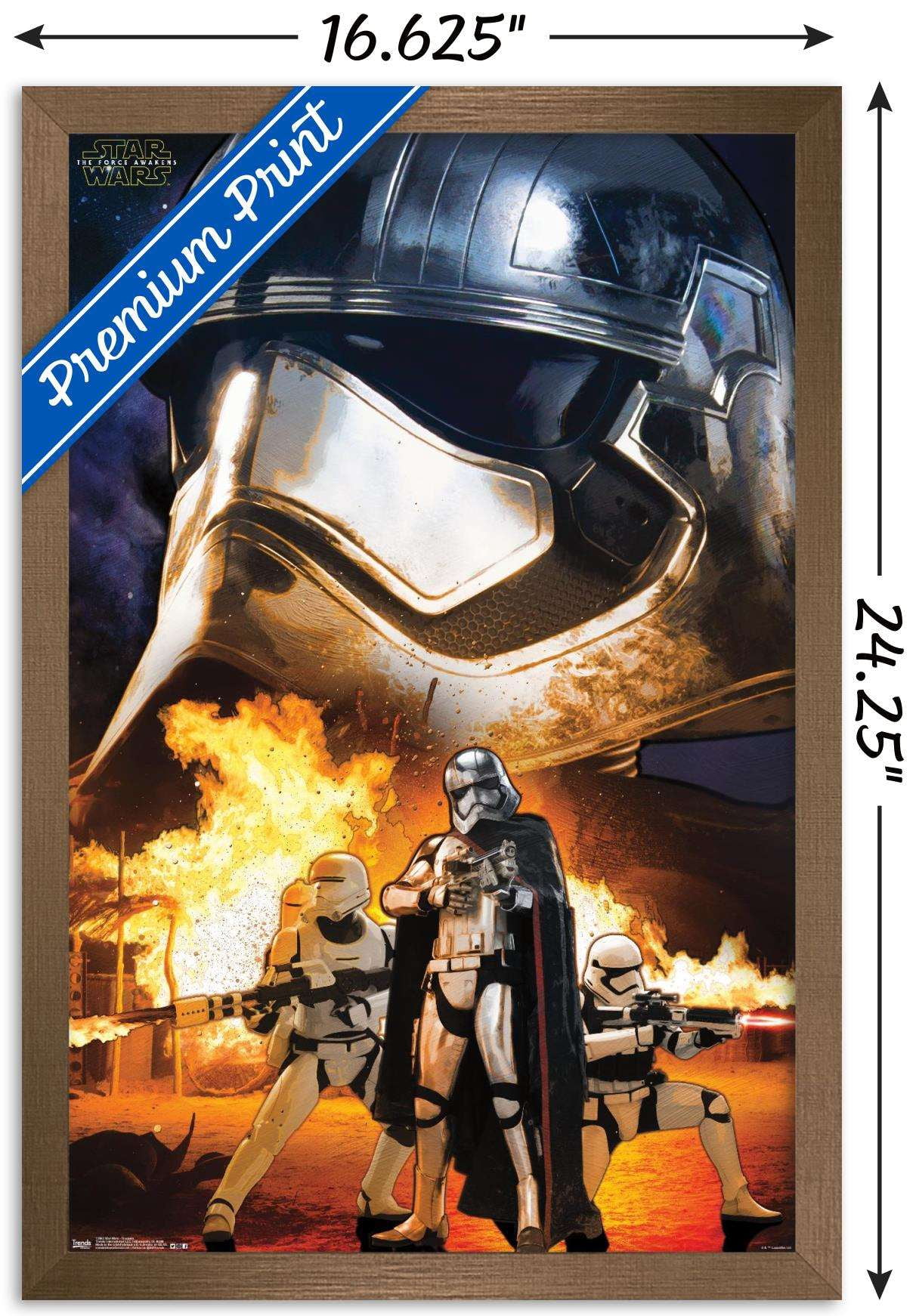 Star Wars: The Force Awakens - Troopers Wall Poster, 14.725" x 22.375", Framed