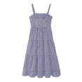 thumbnail image 4 of XIAOCHA Women's Lobster Embroidered Dress Relaxed Tiered Spaghetti Strap Square Neck Maxi Dress Lightweight Playful Vacation Dresses, 4 of 9