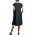 thumbnail image 2 of Vestido midi Zhyaj, holgado, túnica de verano, playa, con bolsillos, algodón, 2 of 6