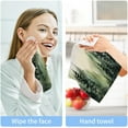 thumbnail image 7 of Coolnut 2 Pack Mountain Forests Pure Cotton Washcloths 12 x 12 Inch Reusable Absorbent Soft Cotton Face Towels Fingertip Towels Set for Gym Towels,Hotel and Spa Wash cloth, 7 of 7