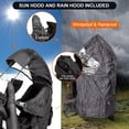 thumbnail image 5 of Portabebés, seguro para niños pequeños, mochila para senderismo, portabebés para acampar, portabebés con cubierta para la lluvia, parasol para niños, bolsillo grande con aislamiento, asiento acolchado, 5 of 5