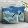 thumbnail image 3 of Orinice Bird Sky Mountain Graphic Decorative Throw Pillow Cover for Home Couch Living Room Bed Sofa, Zipper Closure, 1PC 18x18in, 3 of 5