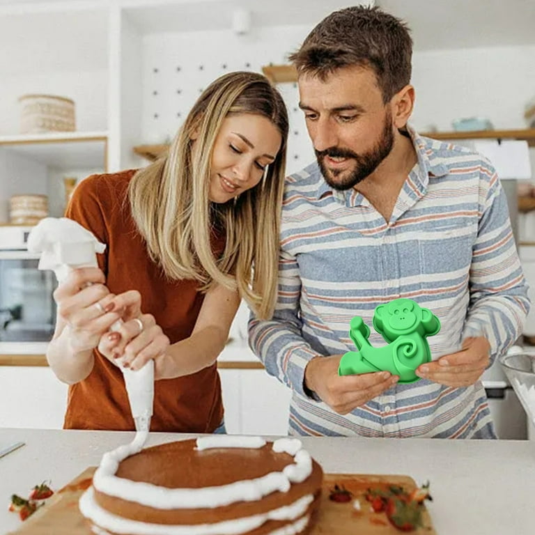 Pup Monkey Silicone Smash Cake Baking Mold Kids 3D Small