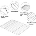 thumbnail image 2 of GFDYREE Cooling Rack Pack of 2, Stainless Steel Baking Racks for Baking Roasting Grilling Drying, Rectangle 15.3''x11.25''x0.6'', Oven & Dishwasher Safe, 2 of 7