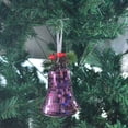 thumbnail image 2 of Bearachild Adornos de campana con lazos dorados, versátiles y modernos para el árbol de Navidad, decoración navideña y accesorios. Decoración del hogar Púrpura, 2 of 6