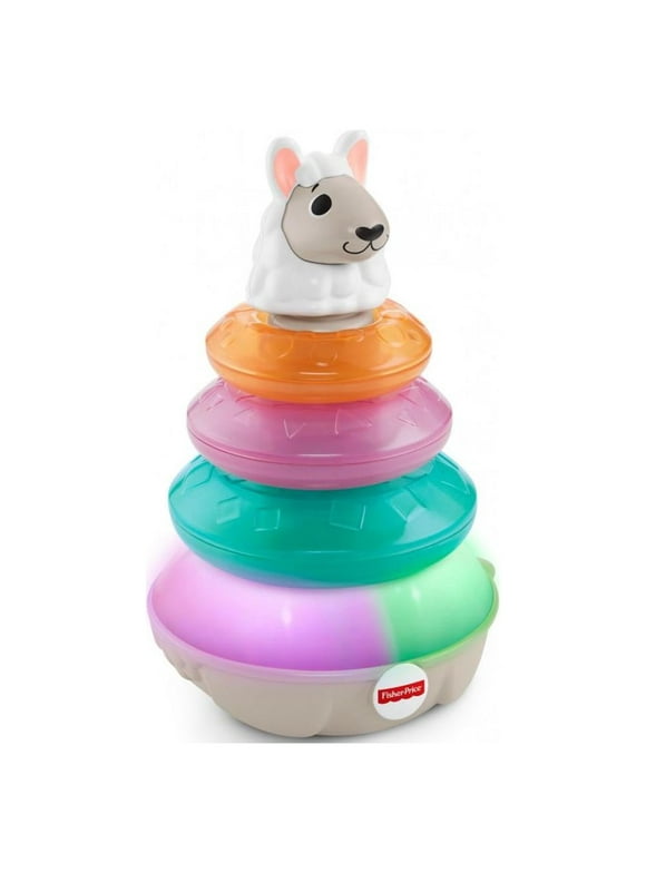 Fisher-Price Linkimals Lights & Colors Llama, Musical Stacking Toy