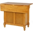 thumbnail image 3 of Sunset Trading Drop Leaf Kitchen Island Set with 2 Swivel Stools Drawers & Storage - Light Oak 3 Piece, 3 of 7