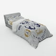 thumbnail image 3 of Ambesonne Nautical Bedding Set 4 Pcs, Lifeboy Rudder Captain, Queen, Pale Brown Blue White, 3 of 3