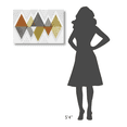 thumbnail image 4 of Global Gallery's 'Mod Triangles II Retro' By Michael Mullan Stretched Canvas Wall Art, 4 of 4