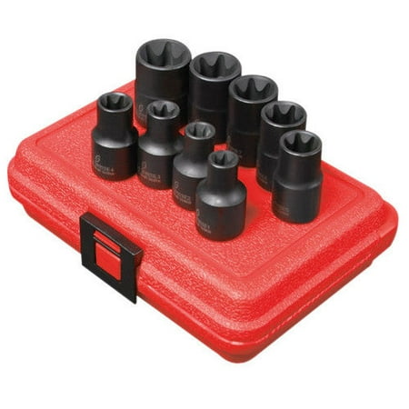 

Sunex 2690SE 9-Piece 1/2 in. Drive External Star Impact Socket Set