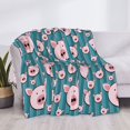 thumbnail image 3 of Salouo Funny Pig Faces Print Throw Blanket Gifts for Women Men Soft Flannel Blanket for Home Living Room Decor Bedroom Blanket Gifts for Mom Dad -50"x40", 3 of 6