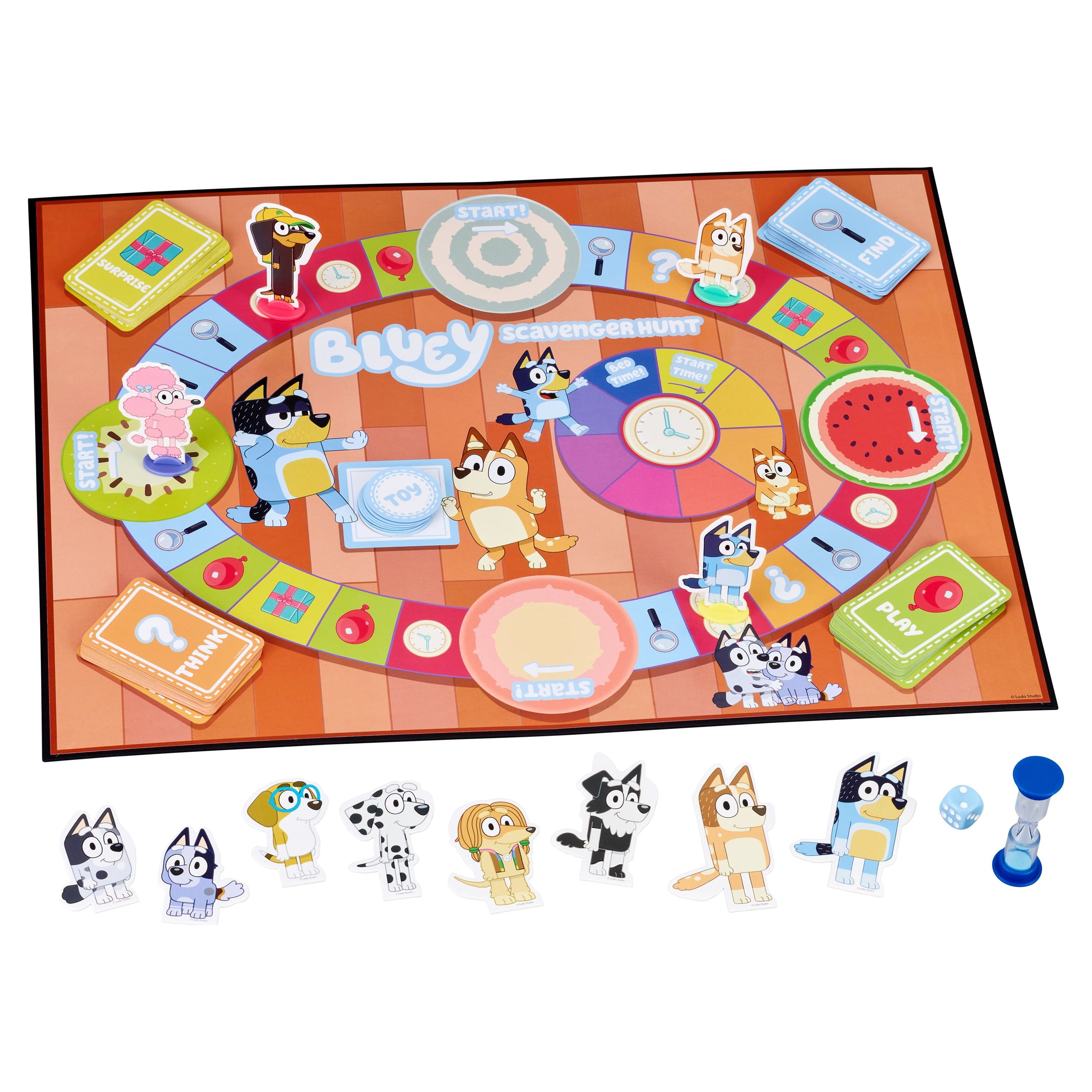 Bluey, Scavenger Hunt Family Board Game, Ages 3+