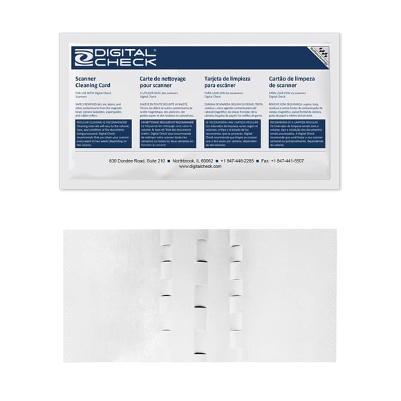 KICteam - Tarjetas de limpieza Waffletechnology® para escáneres de cheques digitales (15 tarjetas),
