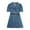 Blue, variant on FJUCHAI Toddler Girls Summer Denim Dress Puff Sleeve Vintage Button Front Casual Outfit With belt 2-10Y