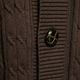 thumbnail image 3 of heyac Mens Vacation Shirts Long Sleeve V Neck Knitted Sweaters Cable Knitted Button Down Checkered Sweater with Pockets, 3 of 3