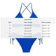 thumbnail image 3 of Traje de baño de 2 piezas para mujer, trajes de baño para mujer, bikini de cintura alta con escote en V y cordón ajustable, conjunto de traje de baño dividido para mujer, 3 of 9