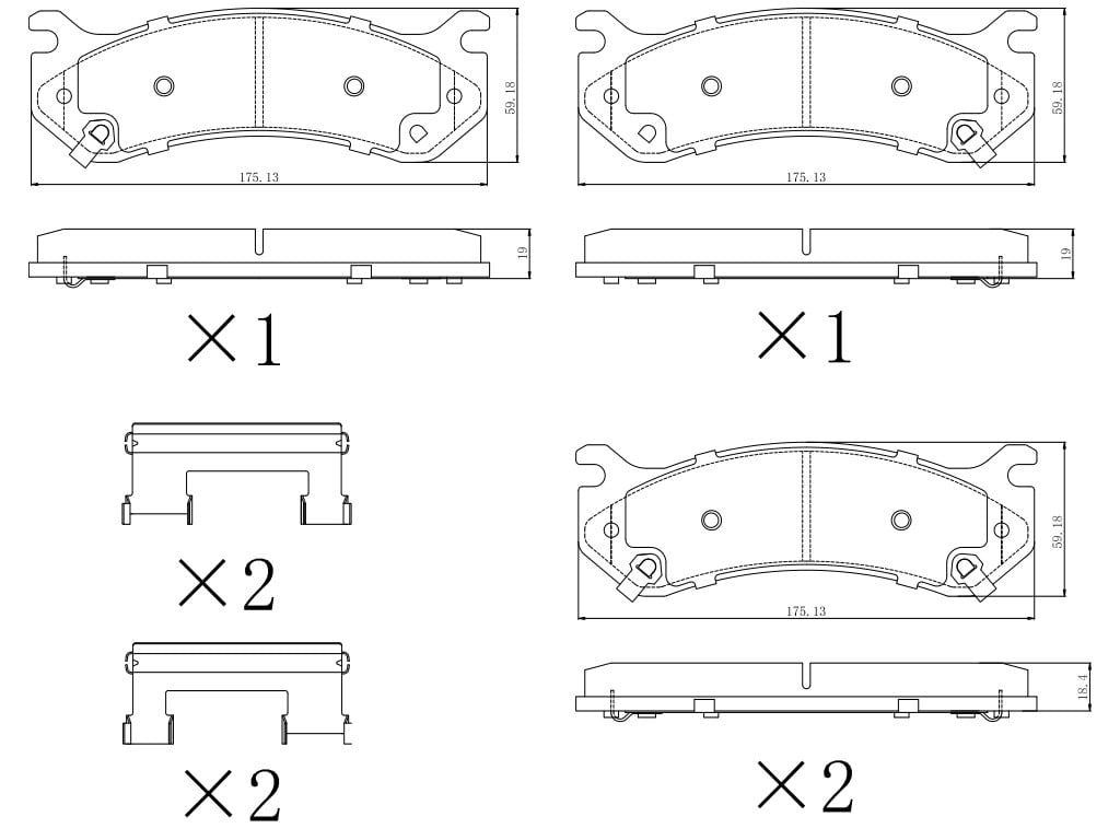 UltraHC 700 Brake Pad Set, Front HC7.0785.0.C, Chevrolet Silverado 1500 2007-1999