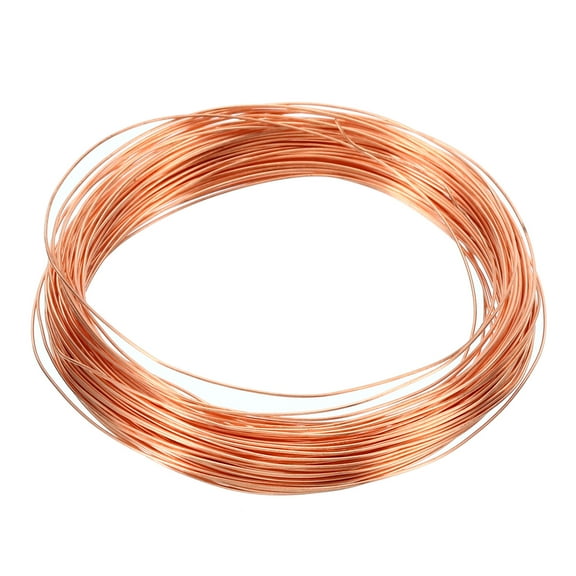 Uxcell Soft Copper Wire, 26Gauge/0.4mm Diameter 15m/49.2ft Spool Craft Wire